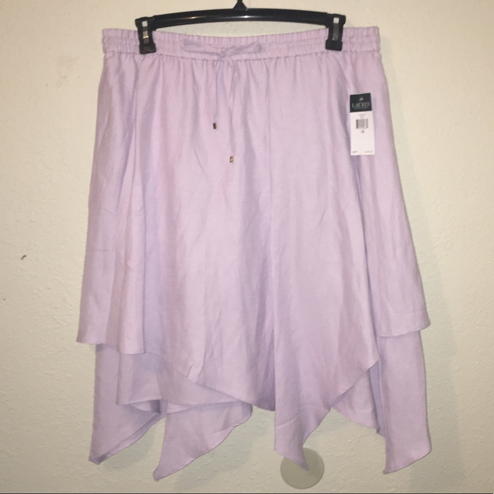 Lauren Ralph Lauren pastel purple drawstring skirt
